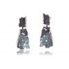 Silver earrings INTENZZA Grey Storm
