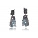 Silver earrings INTENZZA Grey Storm