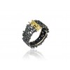 Ring DILUVI silver gold diamond