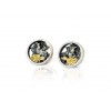 Earrings ATRIL silver gold diamond