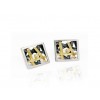 Earrings MORFEO silver gold diamond
