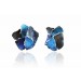 Silver earrings SUMMUM Big Formentera Blue