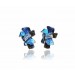 Silver earrings SUMMUM Formentera Blue