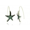Silver earrings ESTRELLA Maritim Verd Maragda