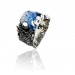Silver ring SAMO Blue