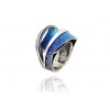 Silver ring SIDERAL Blue Electric