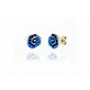 Silver earrings Cargolis Gran Blue