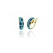 Silver earrings Trenti Blue