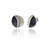 Silver earrings ODA Blanc