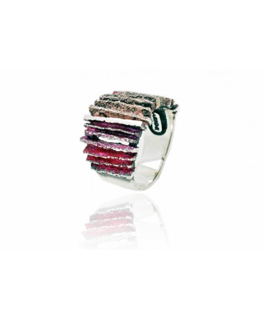 Silver ring JUNC Rosa