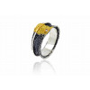 Ring OSHA silver gold diamond