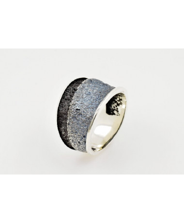 Silver ring TROIA Gris