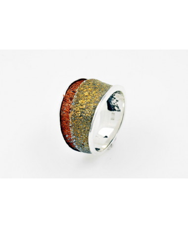 Silver ring TROIA Ocre