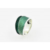 Silver ring TROIA Verd