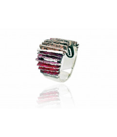 Silver ring JUNC Rosa