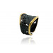 Silver ring INTENZZA Golden Black